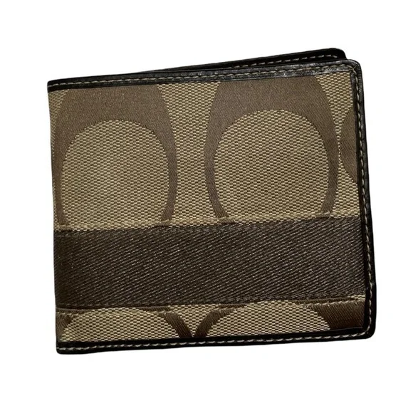 Coach signature c brown mens wallet - Picture 1 of 9